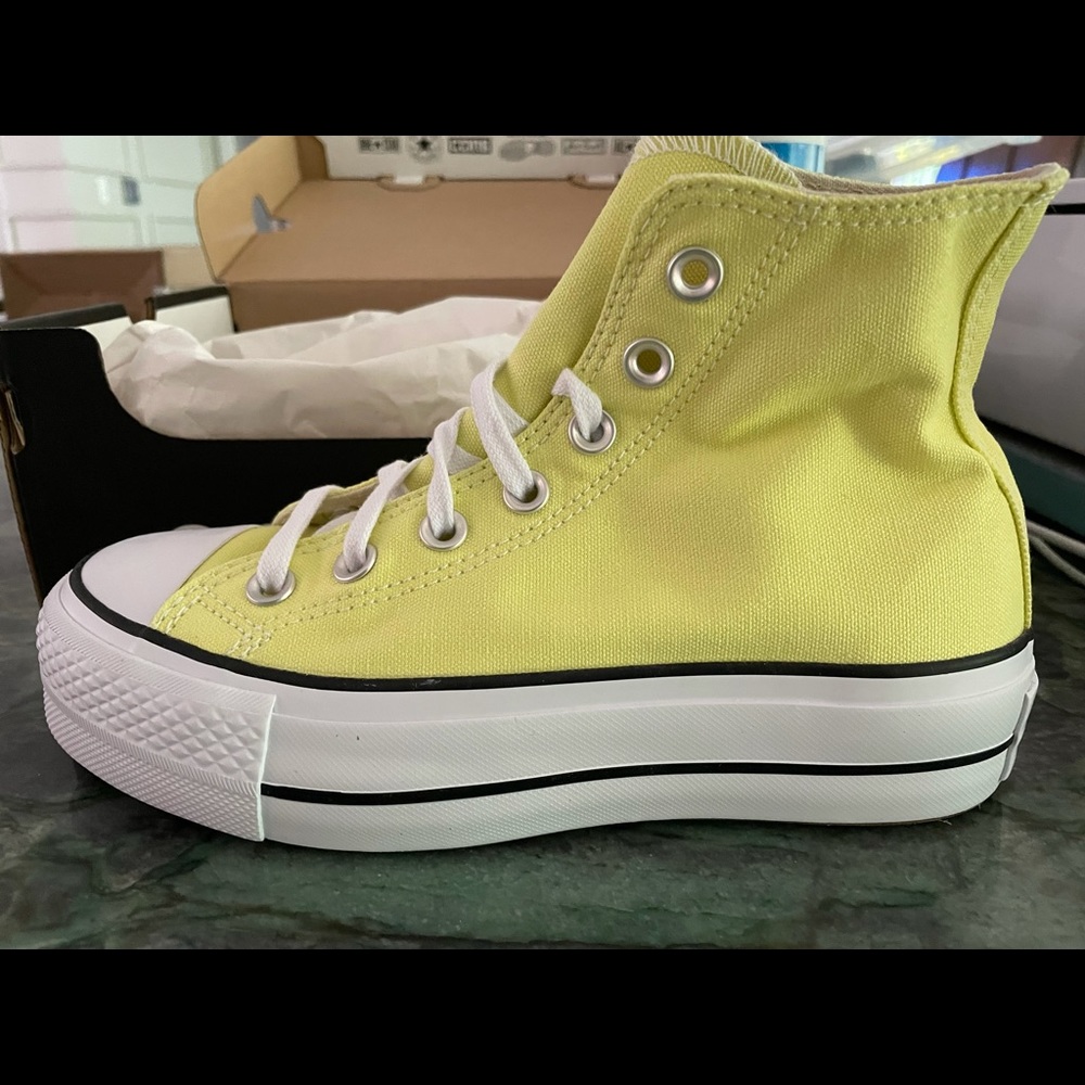 Brand new with box platform yellow converse